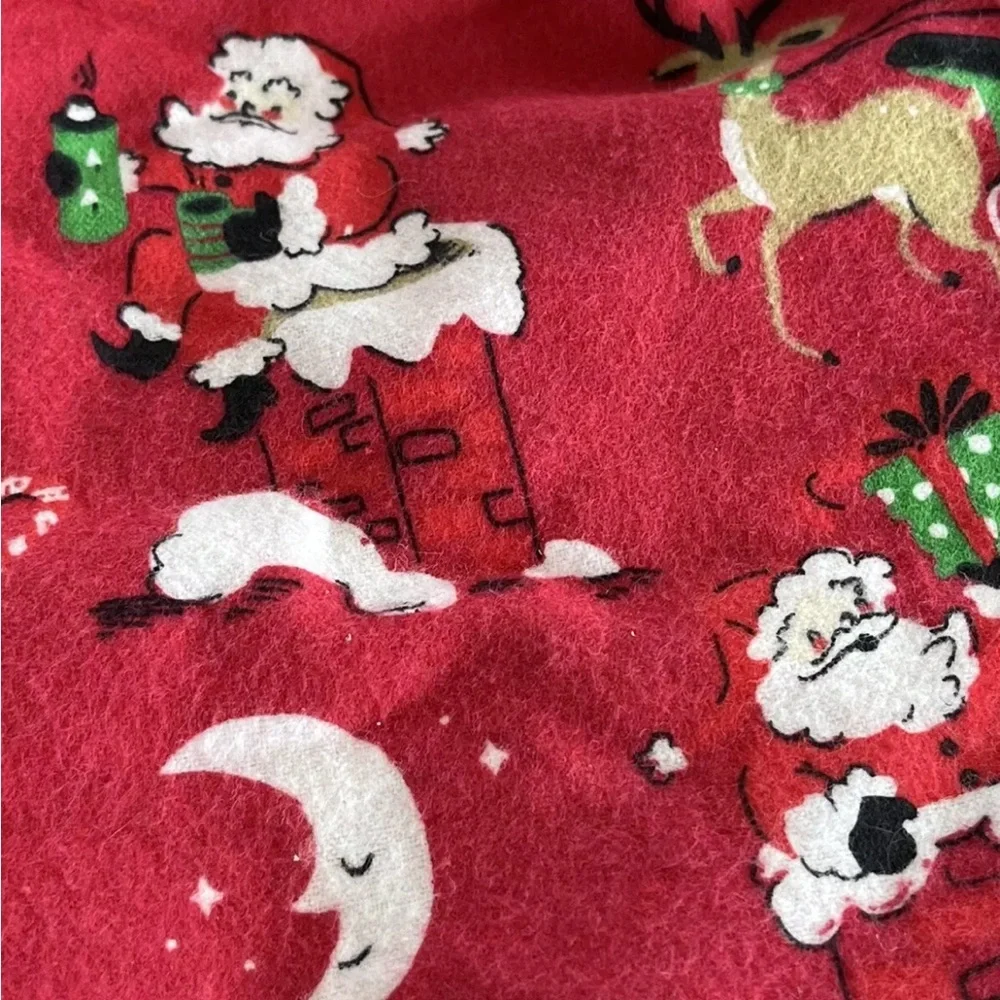 Munki Santa Claus Rudolph Reindeer Christmas Pajamas S Cotton PJ Set Top Bottom